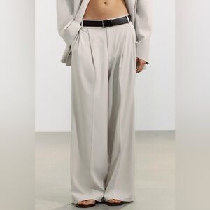 Zara cream pants blogger fav